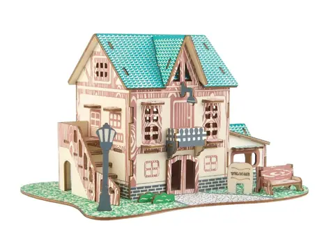 Woodcraft Dřevěné 3D puzzle Hostinec / 74 dílků / od 8 let / Obtížnost: jednoduchá