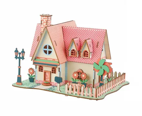 Woodcraft Dřevěné 3D puzzle Slunečnicové panství / 73 dílků / od 8 let / Obtížnost: jednoduchá