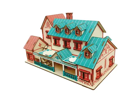 Woodcraft Dřevěné 3D puzzle Vila Narat / 141 dílků / od 8 let / Obtížnost: jednoduchá