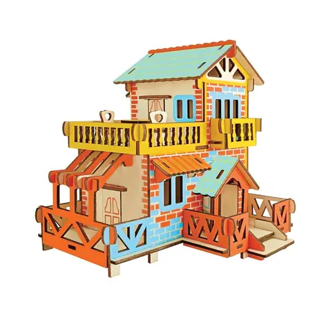 Woodcraft Dřevěné 3D puzzle Venkovská chata / 73 dílků / od 8 let / Obtížnost: jednoduchá