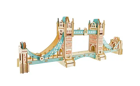 Woodcraft Dřevěné 3D puzzle Tower Bridge / 105 dílků / od 8 let / Obtížnost: jednoduchá