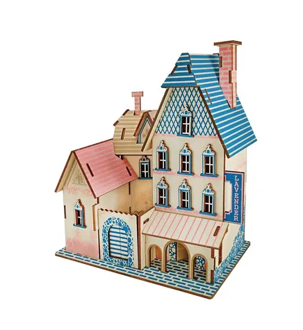 Woodcraft Dřevěné 3D puzzle Vila PACA / 62 dílků / od 8 let / Obtížnost: jednoduchá