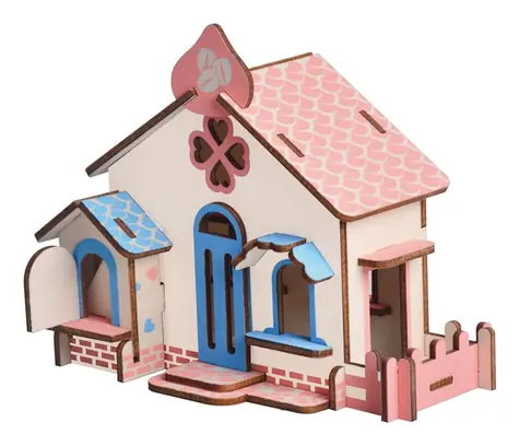Woodcraft Dřevěné 3D puzzle Čokoládový dům / 33 dílků / od 8 let / Obtížnost: jednoduchá