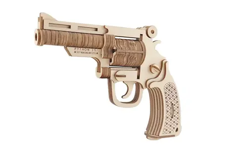 Woodcraft Dřevěné 3D puzzle Revolver M19 / 109 dílků / od 8 let / Obtížnost: jednoduchá