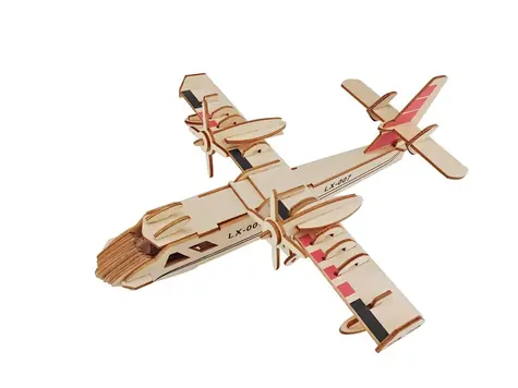 Woodcraft Dřevěné 3D puzzle Bombardér / 53 dílků / od 8 let / Obtížnost: jednoduchá
