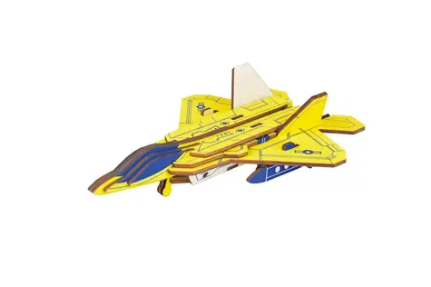 Woodcraft Dřevěné 3D puzzle Stíhačka F22 raptor / 23 dílků / od 8 let / Obtížnost: jednoduchá