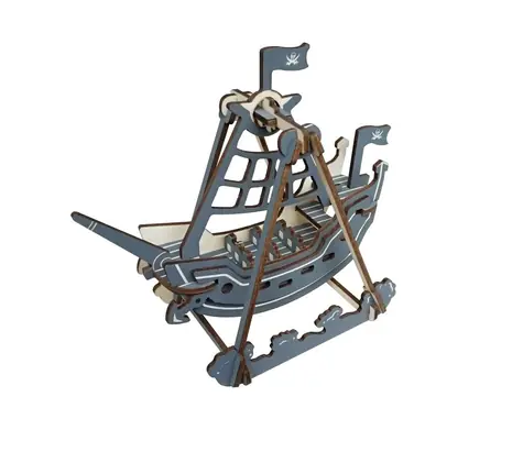 Woodcraft Dřevěné 3D puzzle Pirátská houpačka / 27 dílků / od 8 let / Obtížnost: jednoduchá