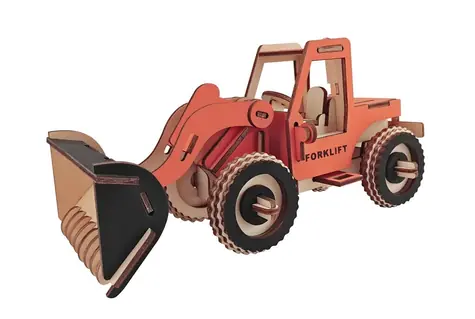 Woodcraft Dřevěné 3D puzzle Bagr / 79 dílků / od 8 let / Obtížnost: jednoduchá