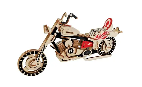 Woodcraft Dřevěné 3D puzzle Motorka HD I / 93 dílků / od 8 let / Obtížnost: jednoduchá