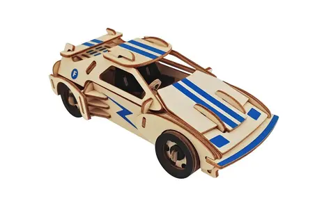 Woodcraft Dřevěné 3D puzzle Závodní auto F 20 / 52 dílků / od 8 let / Obtížnost: jednoduchá