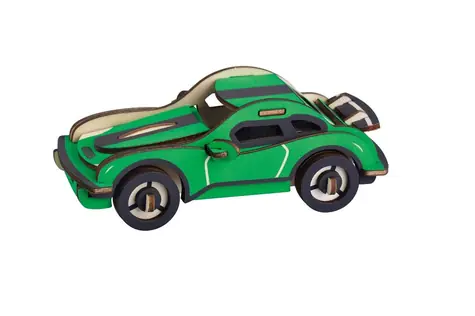 Woodcraft Dřevěné 3D puzzle Hurricane závodní auto / 43 dílků / od 8 let / Obtížnost: jednoduchá