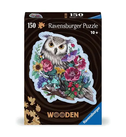 Ravensburger Dřevěné puzzle Tajemná sova / 150 dílků / od 10 let