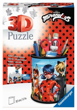 Ravensburger Stojan na tužky Miraculous: Kouzelná Beruška a Černý kocour / 54 dílků / od 6 let