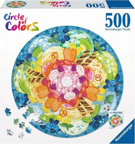 Ravensburger Kruhové puzzle Zmrzlina / 500 dílků / od 12 let