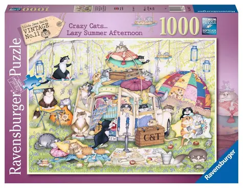 Ravensburger Život bláznivých koček / 1000 dílků / od 14 let