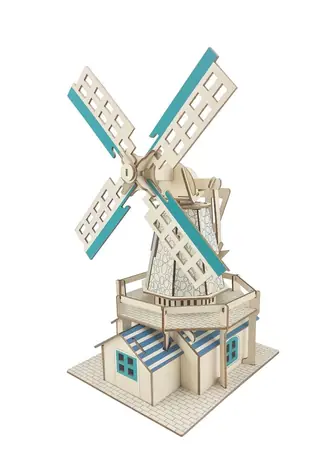 Woodcraft Dřevěné 3D puzzle Holandský větrný mlýn - 127 dílků / od 14 let / Obtížnost: jednoduchá 