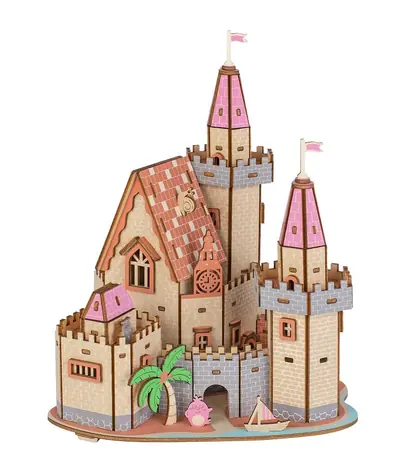 Woodcraft Dřevěné 3D puzzle Hrad na pláži / 192 dílků / od 8 let / Obtížnost: jednoduchá 
