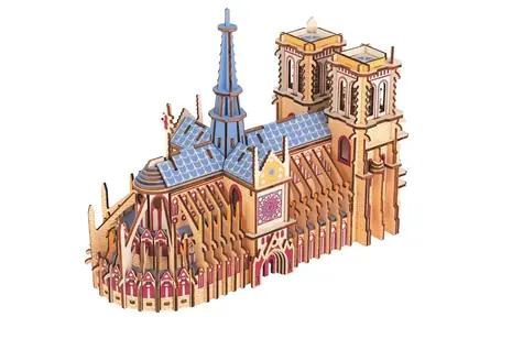 Woodcraft Dřevěné 3D puzzle Katedrála Notre-Dame / 216 dílků / od 8 let / Obtížnost: jednoduchá 