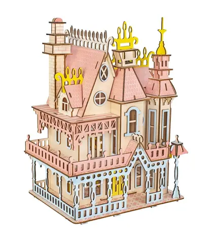 Woodcraft Dřevěné 3D puzzle Velkolepá vila / 205 dílků / od 8 let / Obtížnost: jednoduchá