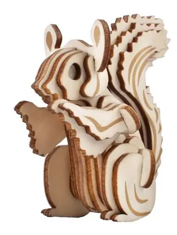 Woodcraft Dřevěné 3D puzzle Veverka / 22 dílků / od 8 let / Obtížnost: jednoduchá 