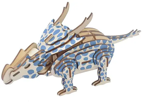 Woodcraft Dřevěné 3D puzzle Achelousaurus / 54 dílků / od 8 let / Obtížnost: jednoduchá 