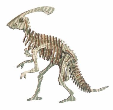 Woodcraft Dřevěné 3D puzzle Parasaurolophus - 37 dílků / od 8 let / Obtížnost: jednoduchá 