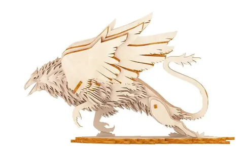 Woodcraft Dřevěné 3D puzzle Griffin / 37 dílků / od 8 let / Obtížnost: jednoduchá 
