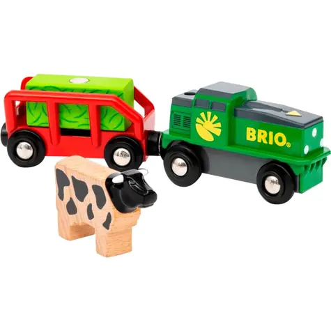 BRIO Farmářský vlak na baterie / od 3 let 