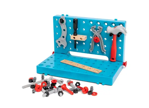 BRIO Stavebnice BUILDER Pracovní stůl s nářadím / od 3 let 
