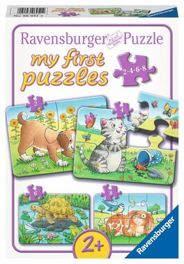 Ravensburger Moje první puzzle Roztomilá domácí zvířátka 2/4/6/8 dílků / od 2 let 