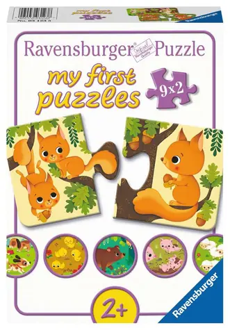 Ravensburger Moje první puzzle Zvířátka a mláďata 9x2 dílků / od 2 let 
