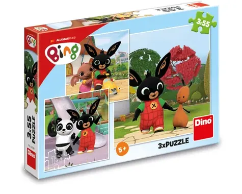 DINO Bing si hraje / 3 x 55 dílků  / od: 5 let