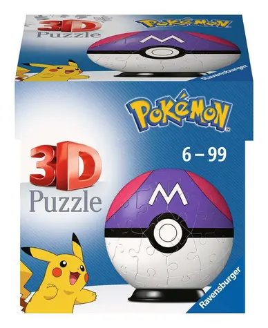 Ravensburger 3D Puzzle-Ball Pokémon: Master Ball / 54 dílků / věk od: 6