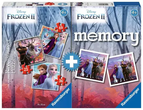 Ravensburger Disney: Ledové království 2 pexeso + 25/36/49 dílků / od 4 let 
