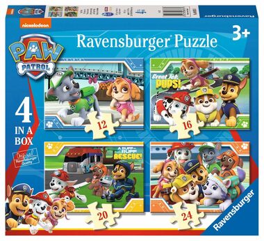 Ravensburger Tlapková patrola ve velkofilmu 4 v 1 - 12+16+20+24 dílků / od 3 let