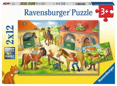 Ravensburger Šťastný den na statku / 2x12 dílků / od 3 let 