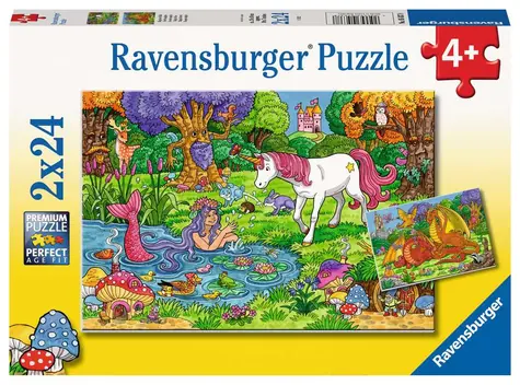 Ravensburger Roztomilé fantasy motivy / 2x24 dílků / od 4 let 