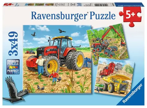 Ravensburger Zemědělské stroje / 3x49 dílků / od 5 let 