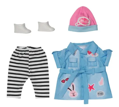 Zapf Creation Baby Born Džínové šatičky Deluxe - 43 cm / od 3 let