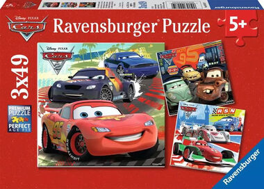 Ravensburger Disney: Auta: Závodní vzrušení / 3x49 dílků / od 5 let 