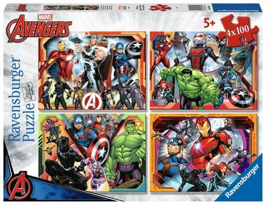 Ravensburger Marvel Avengers set / 4x100 dílků / od 5 let 