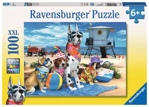 Ravensburger Vstup na pláž psům zakázán / 100 dílků / od 6 let 
