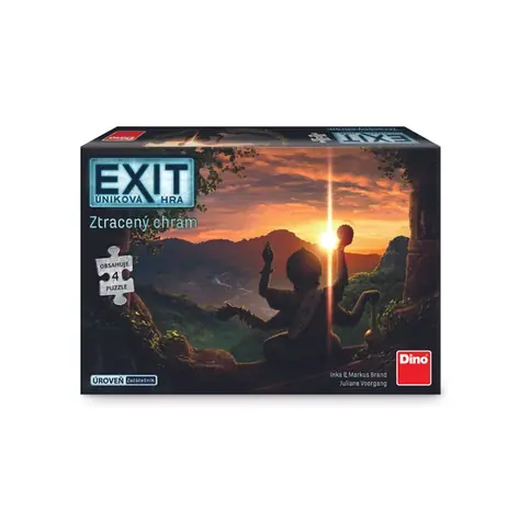 DINO Exit Úniková hra s puzzle: Ztracený chrám - Párty hra / Délka hry: 90 minut / Počet hráčů: 1-4 / od 12 let