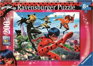 Ravensburger Miraculous: Kouzelná Beruška a Černý kocour - 200 dílků / od 8 let 