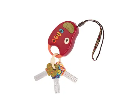 B-Toys Klíčky k autu FunKeys červené / od 18 měsíců