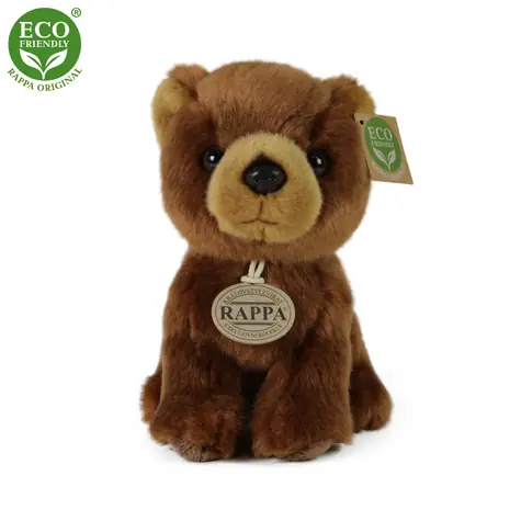 RAPPA Plyšový medvěd hnědý 18 cm / ECO-FRIENDLY / od 0 měsíců