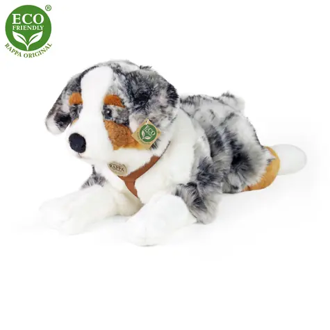 RAPPA Plyšový pes Australský ovčák ležící 61 cm / ECO-FRIENDLY / od 0 měsíců