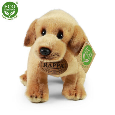 RAPPA Plyšový pes Labrador stojící 20 cm / ECO-FRIENDLY / od 0 měsíců