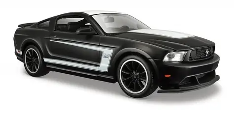 Maisto Ford Mustang Boss 302 matně černá / měřítko: 1:24 / od 3 let