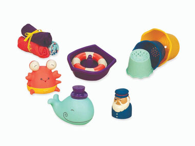 B-Toys Sada hraček do koupele Wee B. Splashy / od narození